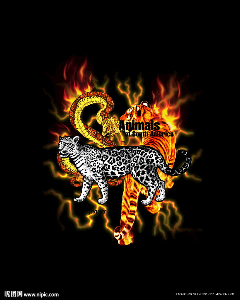 潮牌男装数码印花设计图案