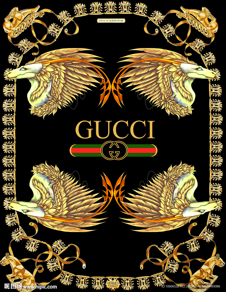 潮牌男装数码印花设计图案