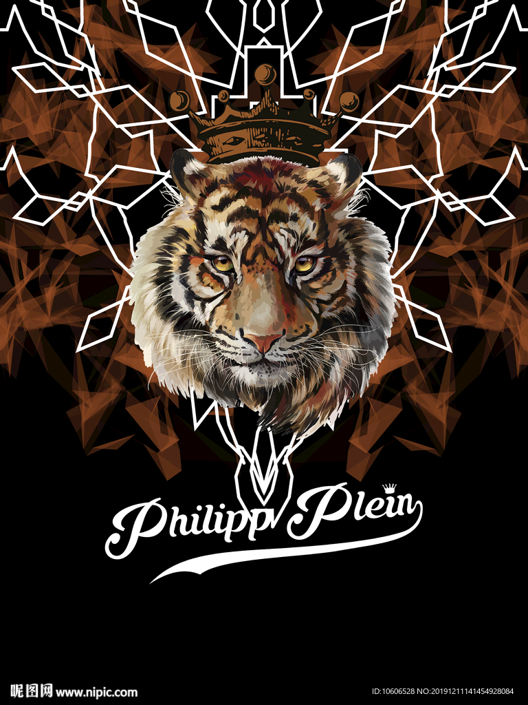 潮牌男装数码印花设计图案