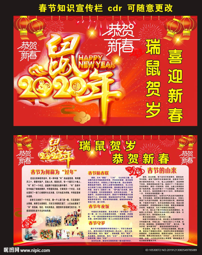 2020年 新春知识宣传栏