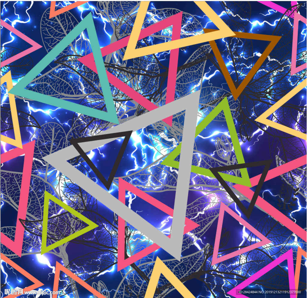 大牌 闪电 几何图形