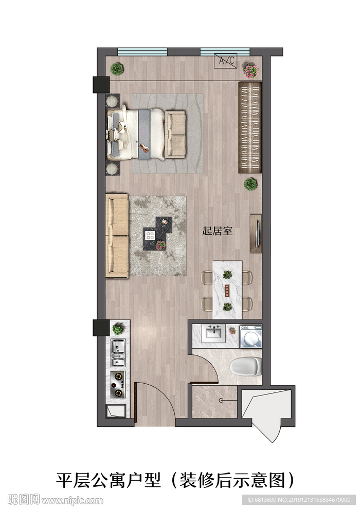 高端公寓户型图分层文件图片