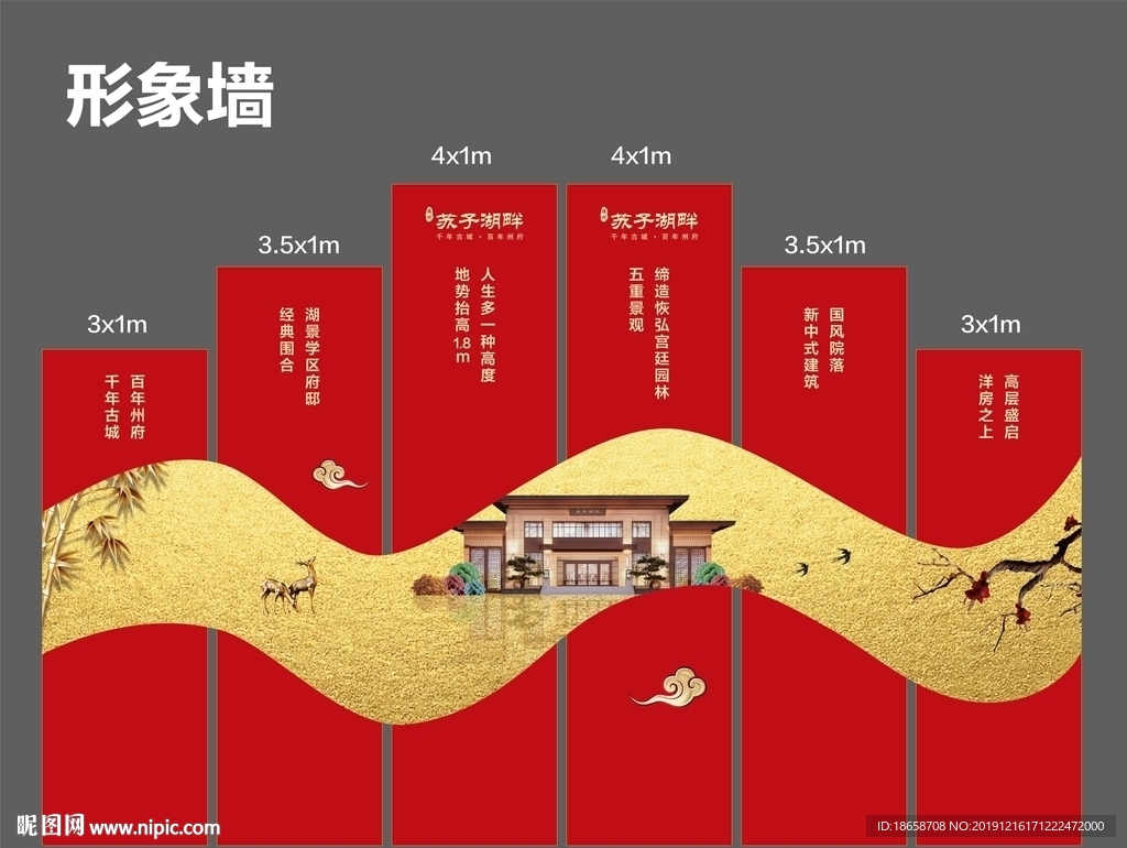 营销中心售楼部开放开盘形象墙