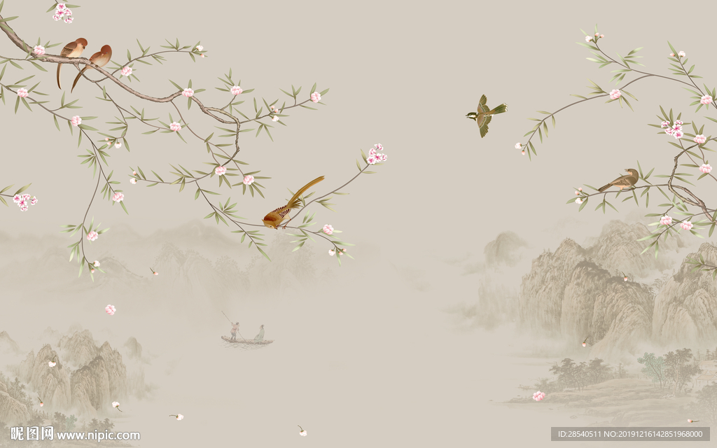 新中式花鸟图片