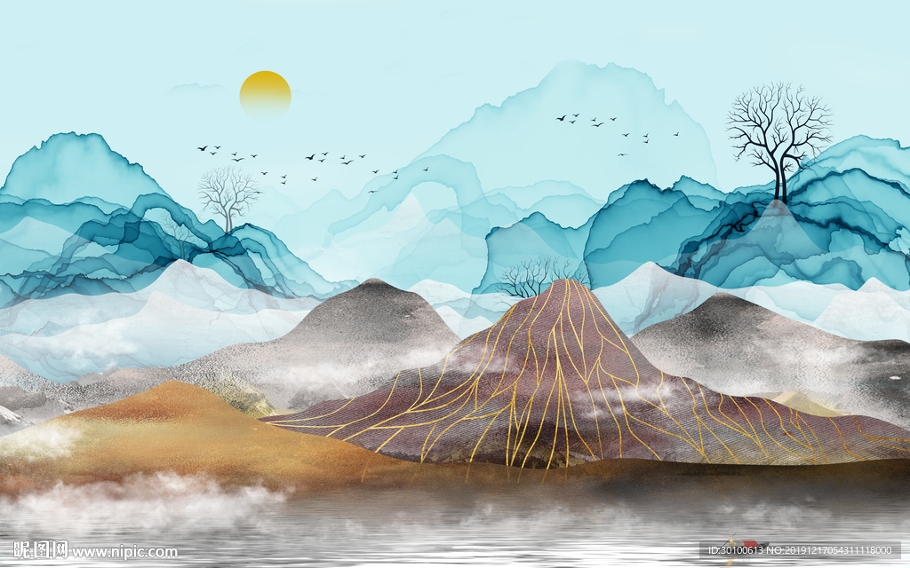 现代 简约 装饰画 TIF分层