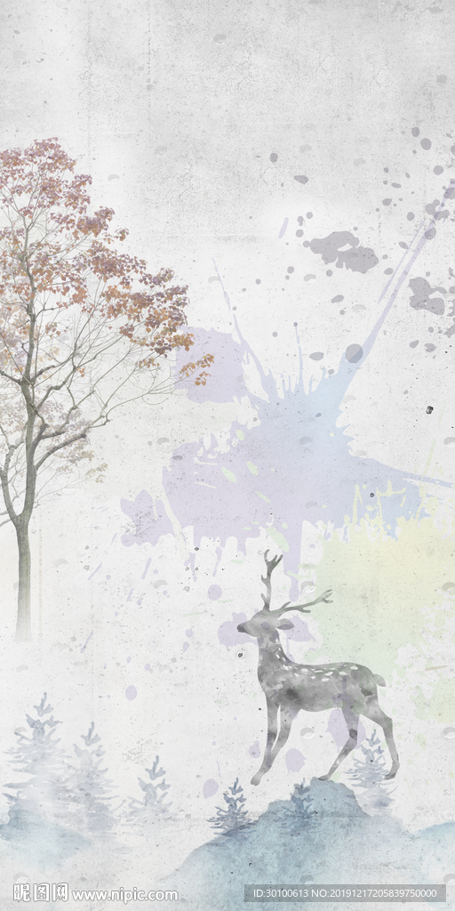 高档 玄关居家挂画 TIF分层