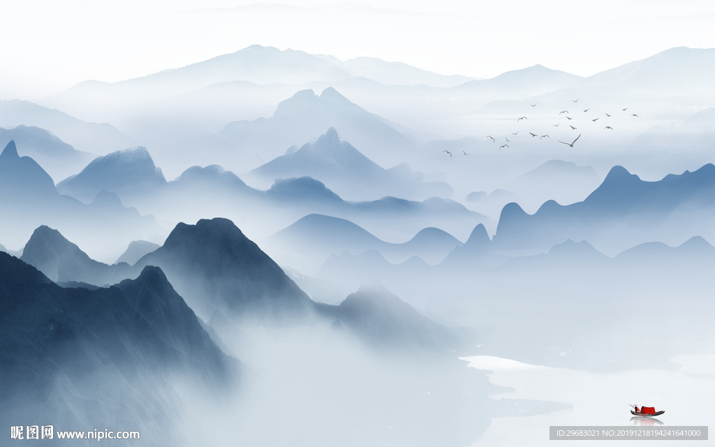 意境新上架山水画 TIF分层