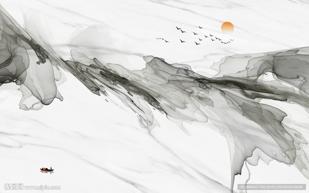 线条 新上架山水画 TIF分层