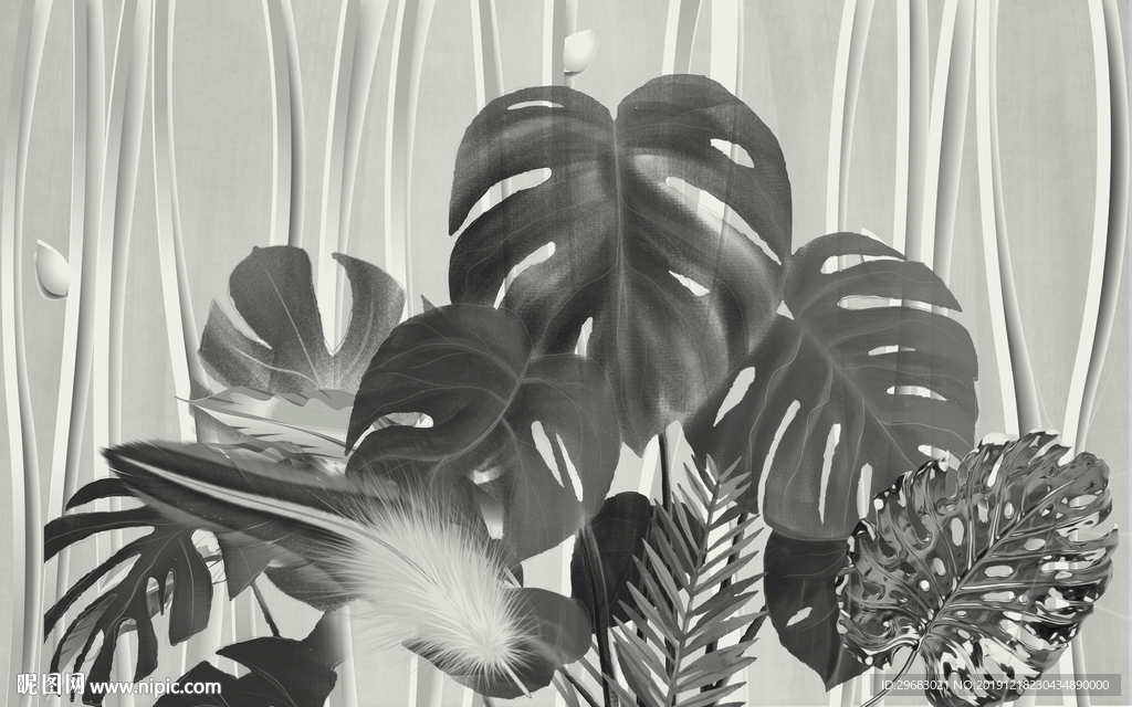 大气现代装饰画 TIF分层