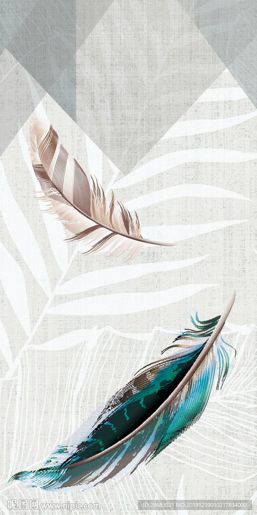 几何新奢华玄关画 TIF分层