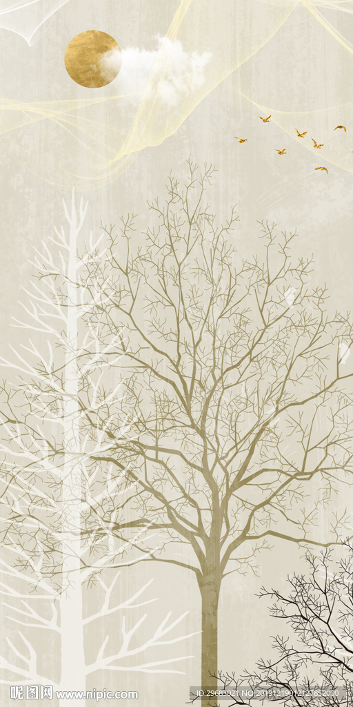 现代精美玄关画 TIF分层