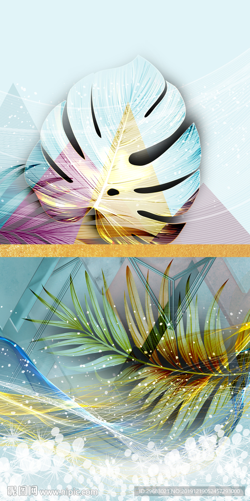 高档 精美玄关画 TIF分层