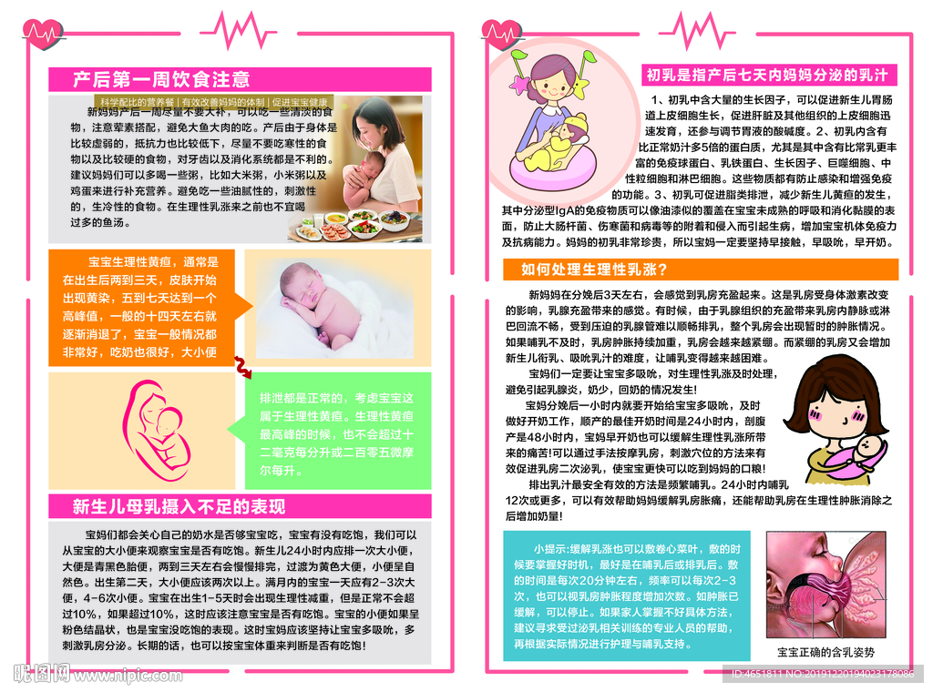 母婴催乳对折页