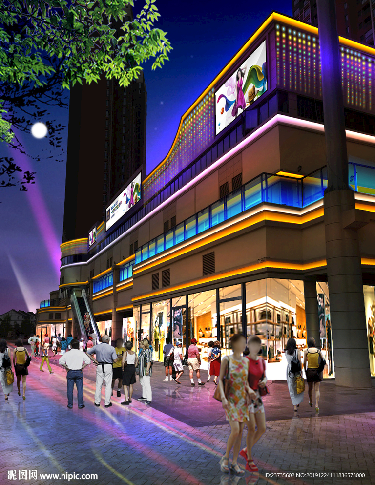 商业街灯光亮化