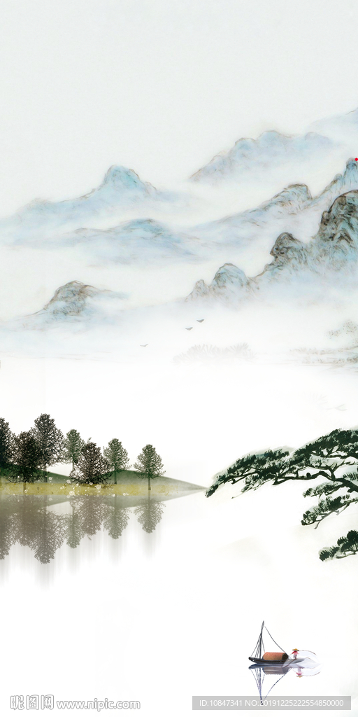 中式 新山水风景画 TIF分层