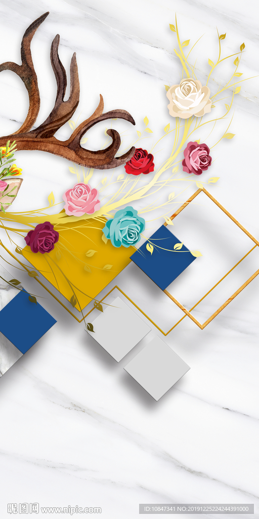 高清爵士白新装饰画 TIF分层