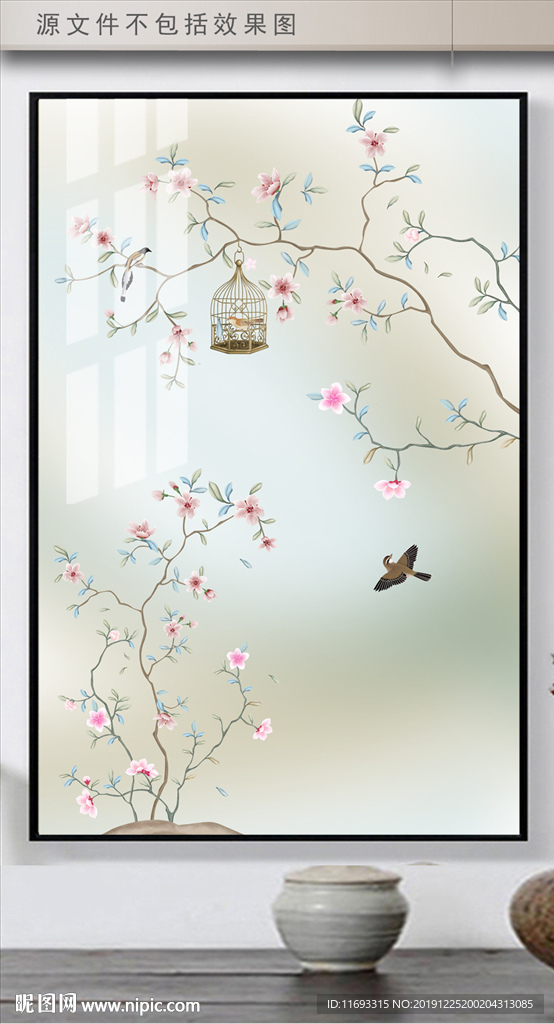 手绘花鸟装饰画