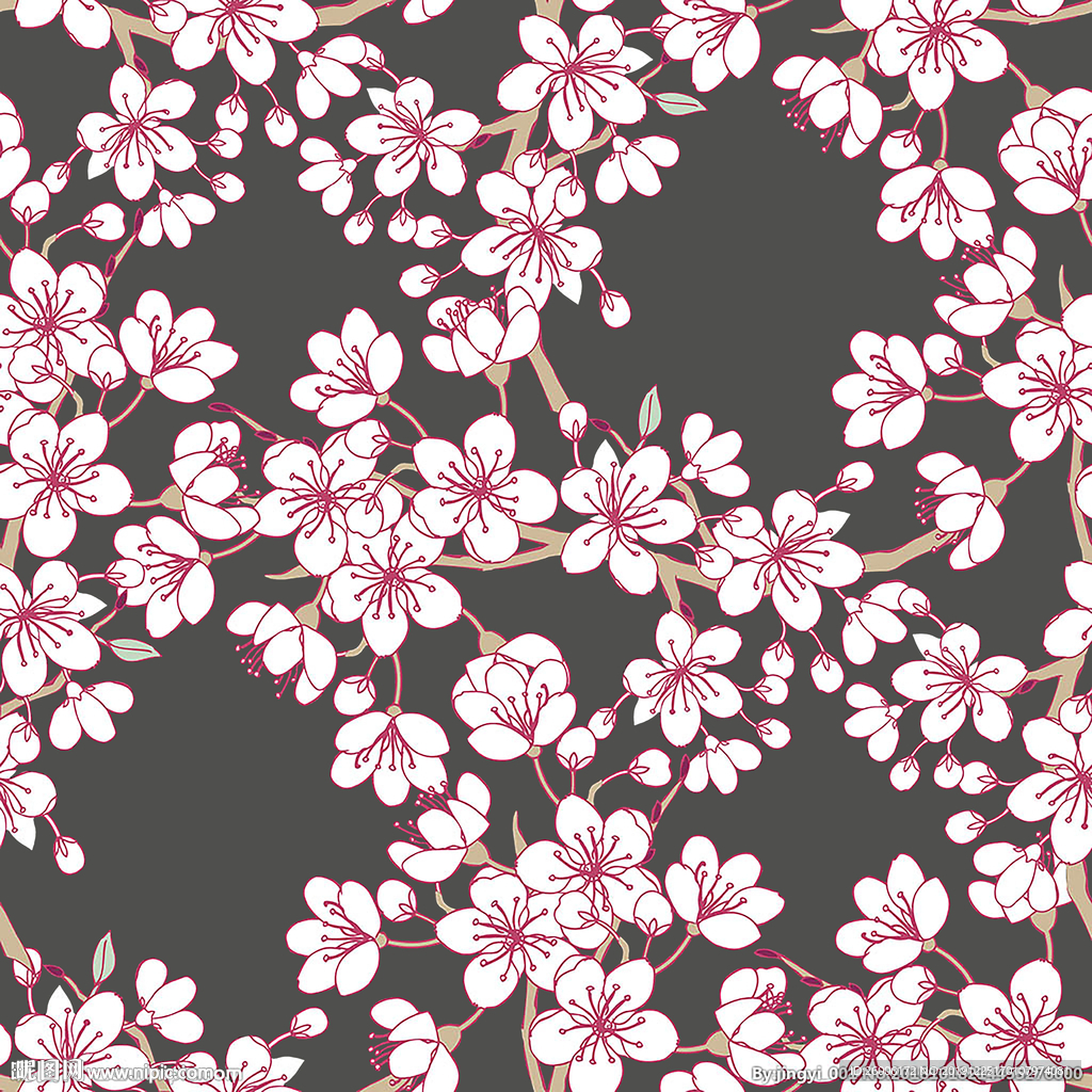 数码印花 大牌 复古小花