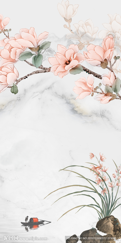 国画新山水风景画 TIF分层