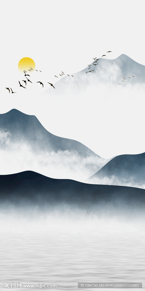 奢华 新山水风景画 TIF分层