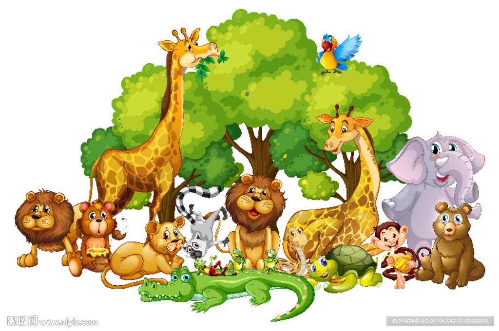 动物总动员矢量图