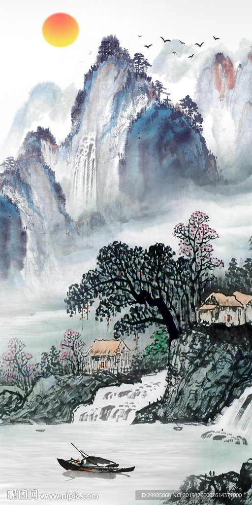 新品山水高清画 tif分层