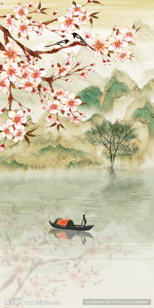 意境高端山水画 tif分层