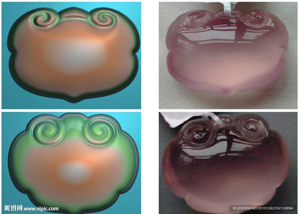 素面光面宝宝锁平安扣精雕图浮雕