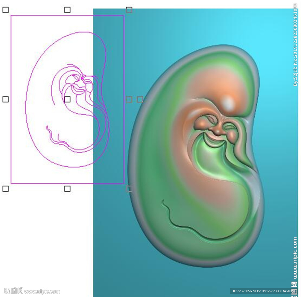 寿星挂件南极仙翁挂坠精雕图浮雕