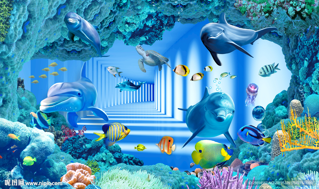 海底世界背景墙