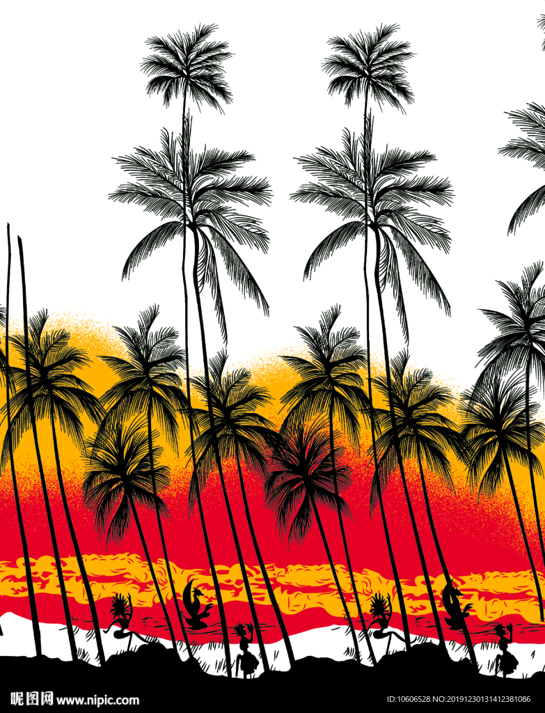 潮牌男装数码印花设计图案