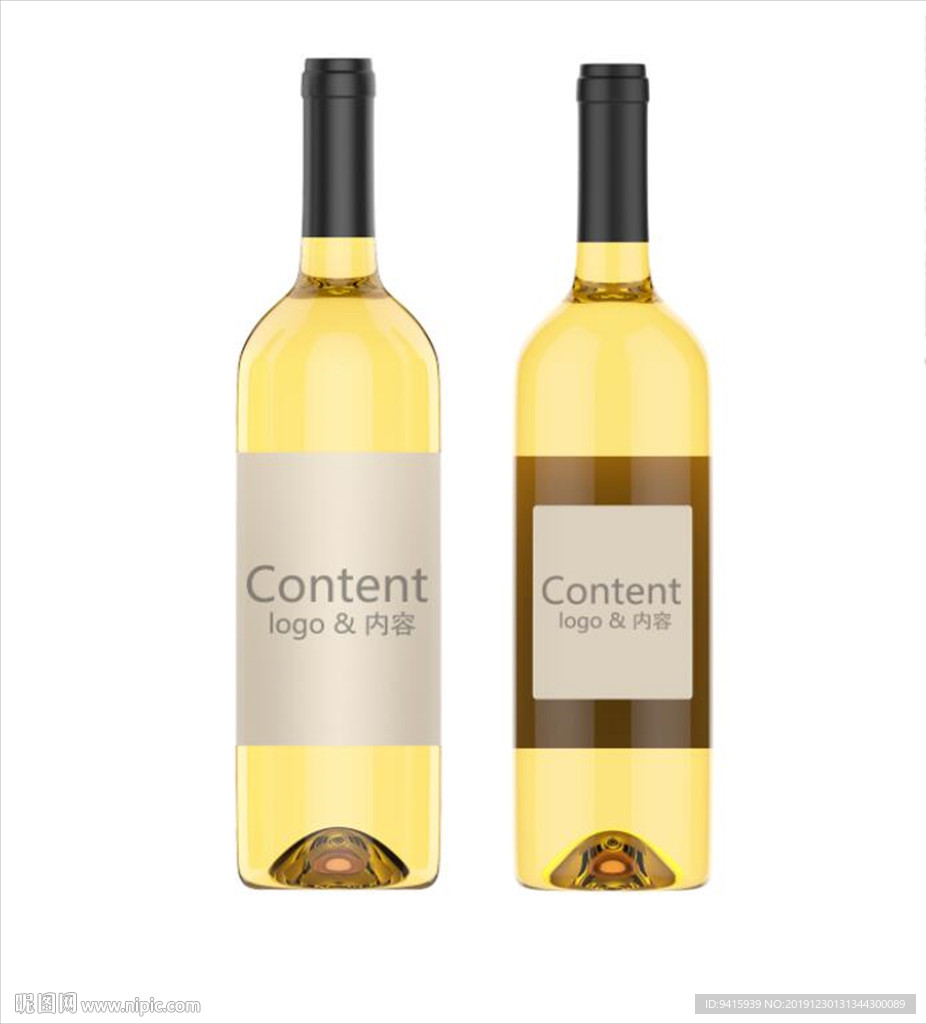 包装效果红酒贴图