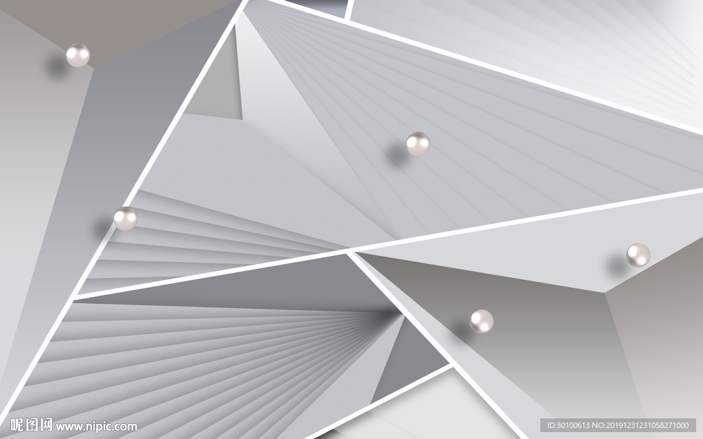 最新简欧 几何画 TIF分层