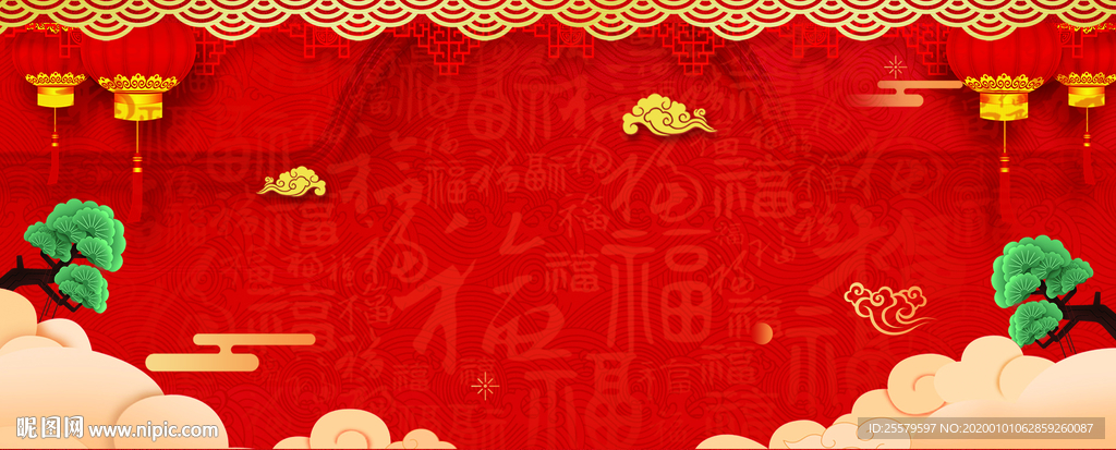 红色中国风红色背景