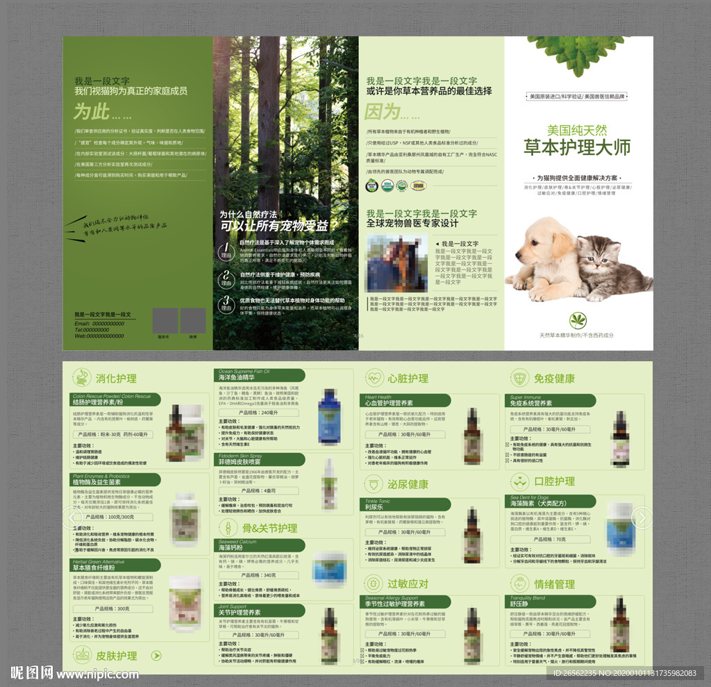 猫狼狗粮四折页