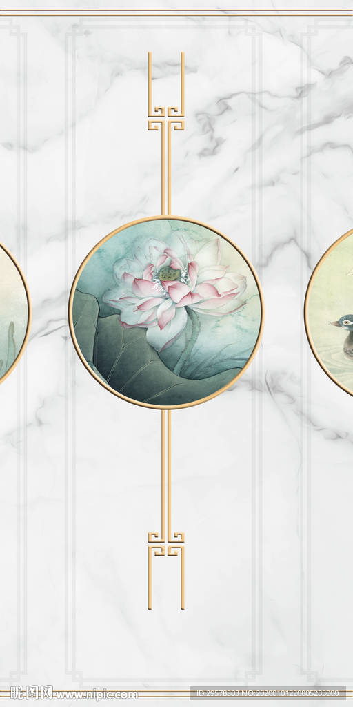 现代新玄关山水图 TIF分层