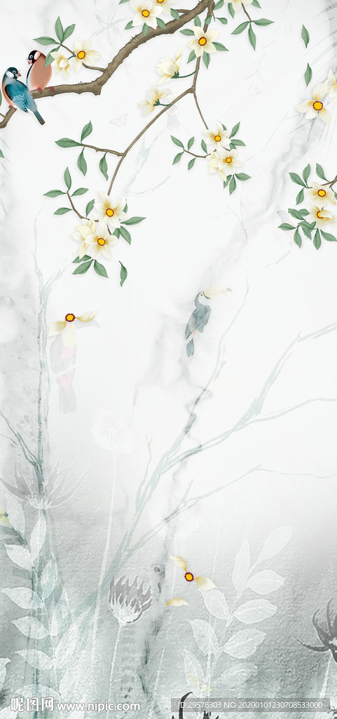 中式新玄关山水图 TIF分层