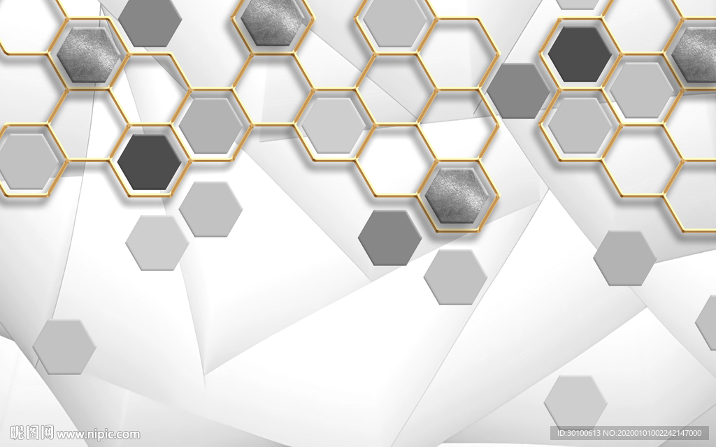 立体几何装饰画 TIF分层