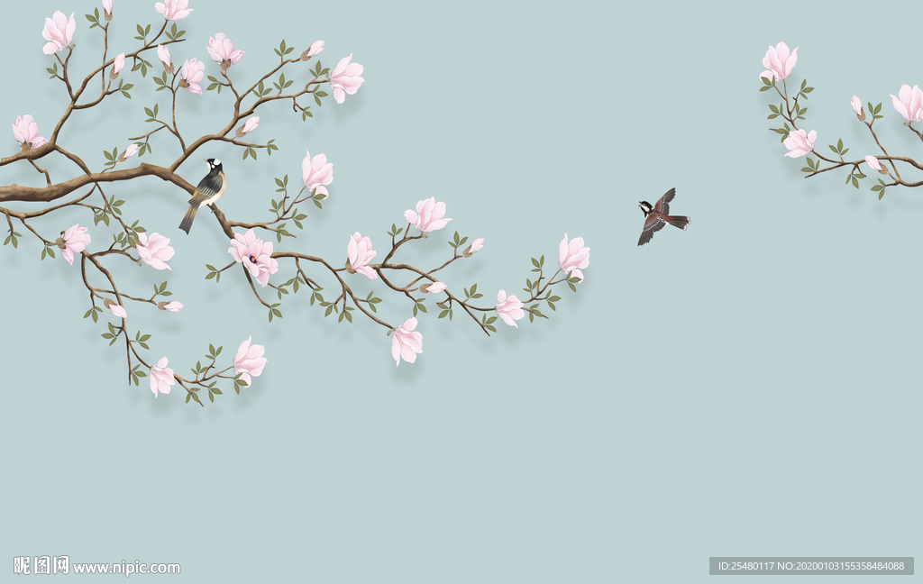 新中式花鸟图片