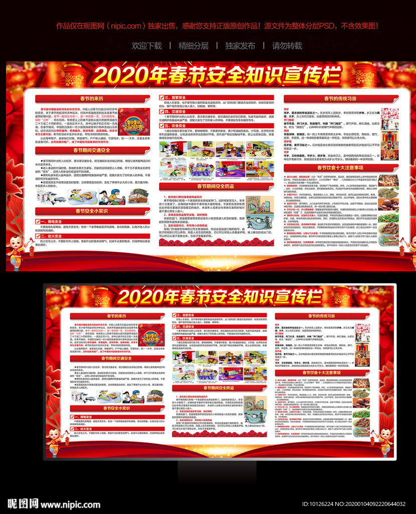 2020年春节安全知识宣传栏