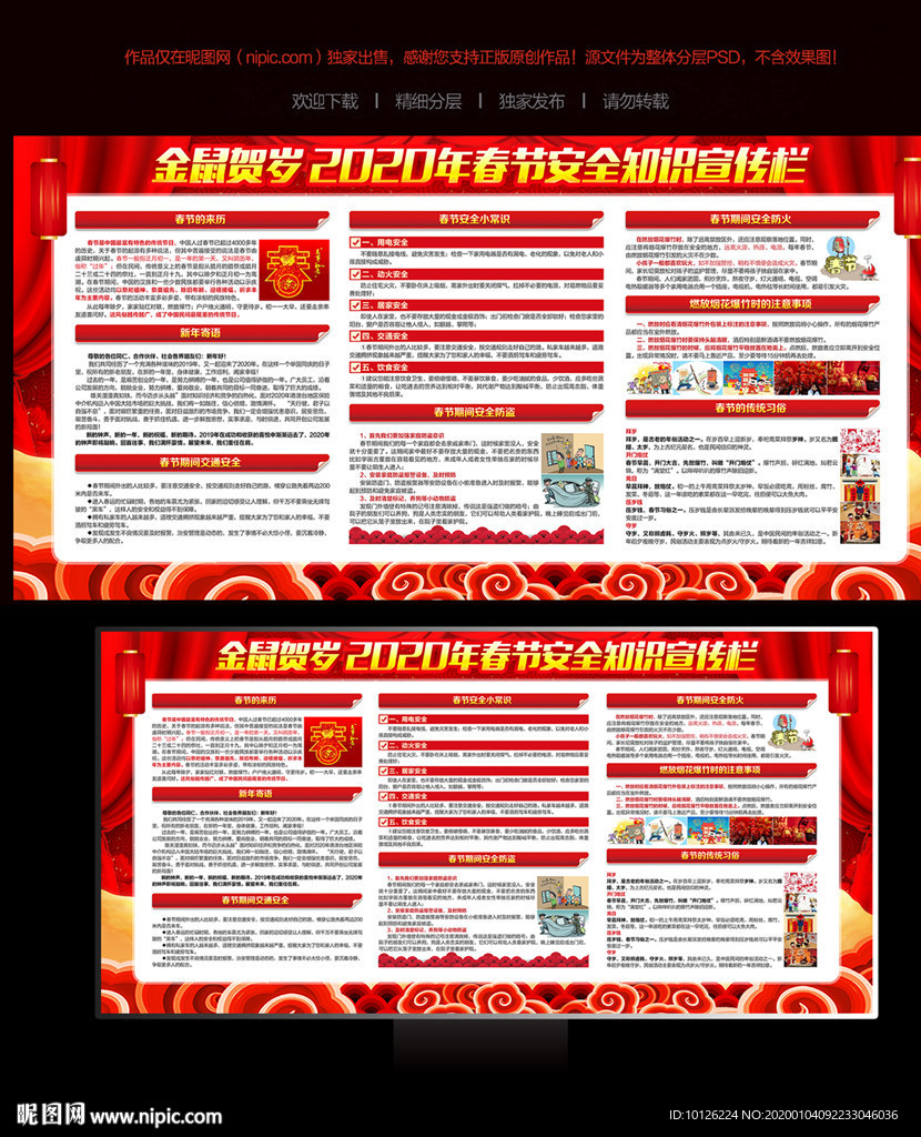 2020年春节安全知识宣传栏