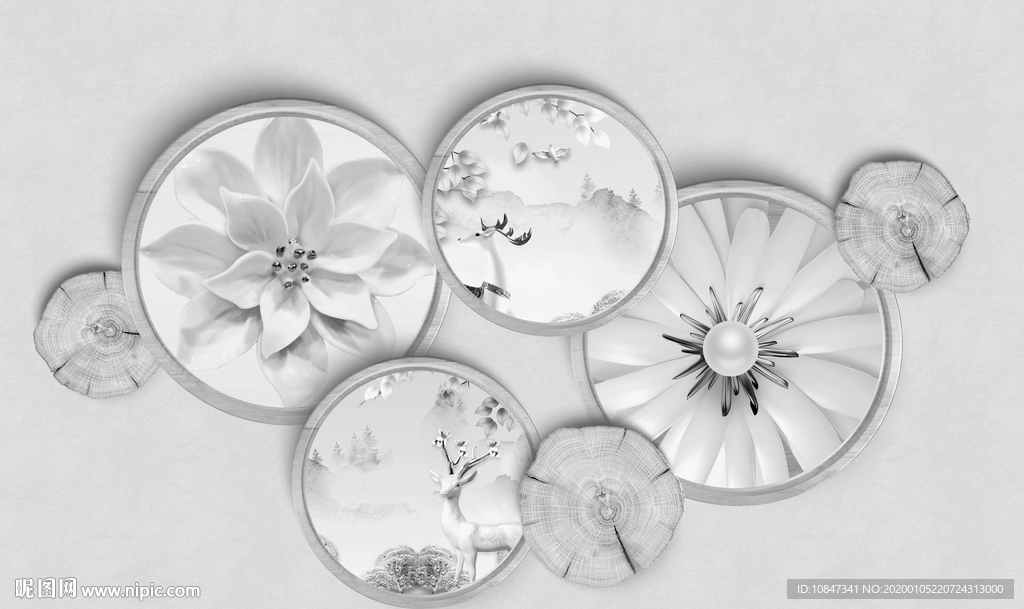 中式画高档画 TIF分层