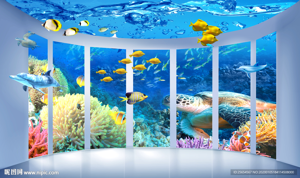 海底世界背景墙