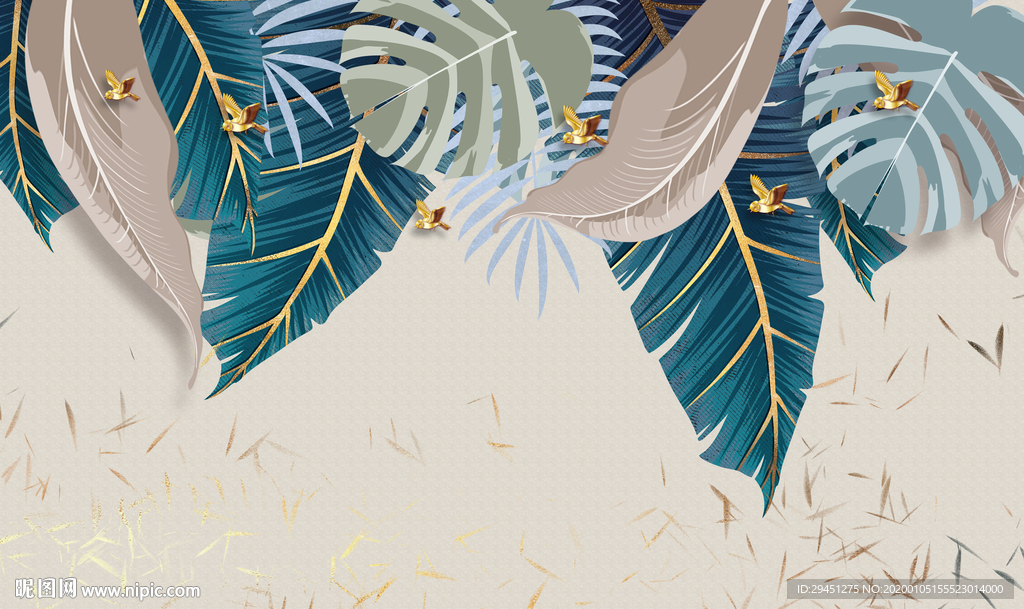 精美欧式背景墙画 TIF分层