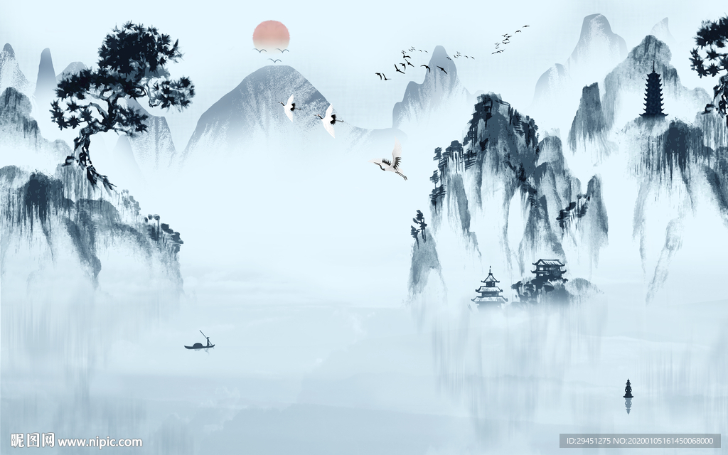 意境中国风新山水 TIF分层