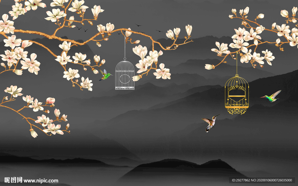 大气新款山水新画 TIF分层