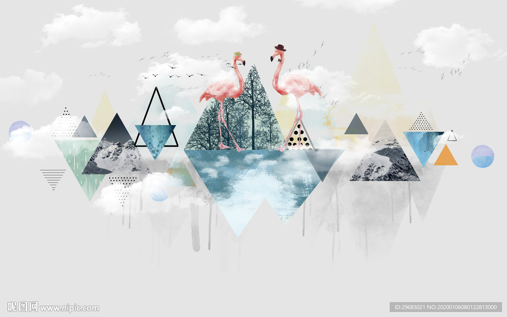 几何云高端画 TIF分层