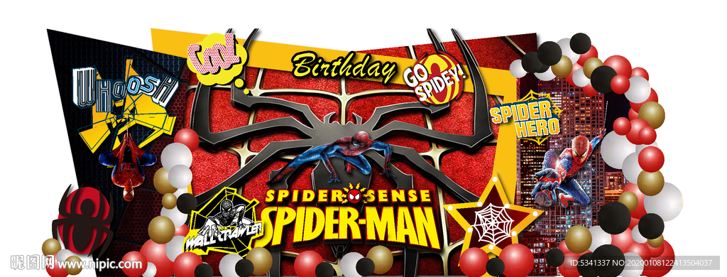 蜘蛛侠儿童派对背景