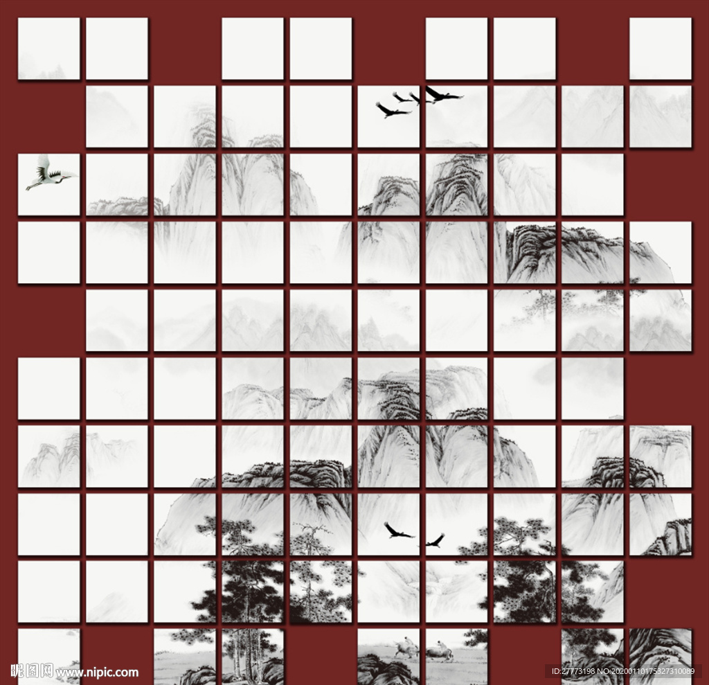 新中式水墨山装饰画