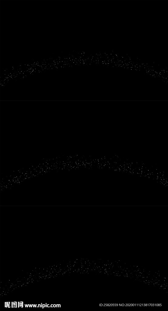 弧形唯美粒子点上升